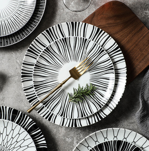 Venta al por mayor 8 "Nórdico creativo occidental porcelana ecológica personalizada restaurante <span class=keywords><strong>Pasta</strong></span> y bistec platos de postre - Product Image 5