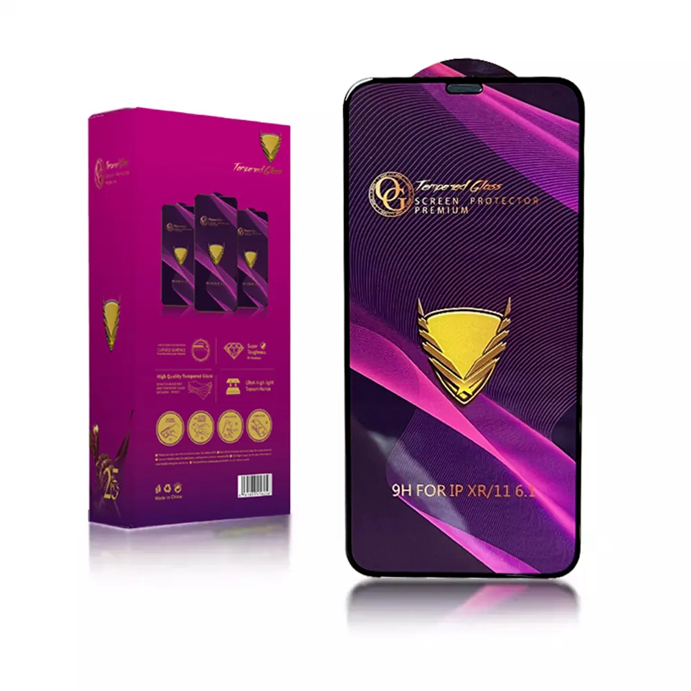 Suitable For Various Models Of Mobile Phone Tempered Film Gold Armor Anti-static High-definition Mobile Phone Screen Protector