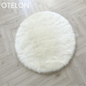 Tapis rond doux en <span class=keywords><strong>fausse</strong></span> <span class=keywords><strong>fourrure</strong></span> de mouton, pour sol de canapé de chambre, 24 unités - Product Image 2