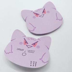 Logo personalizzato stampato estetica <span class=keywords><strong>piccola</strong></span> scritta 3x3 pollici formato Die Cut Notepad note adesive trasparenti - Product Image 1