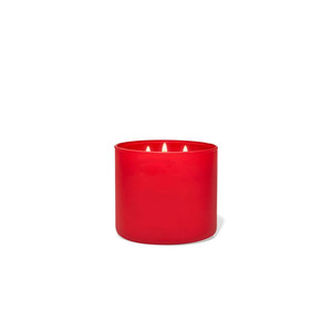 Candela Profumata a 3 Stoppini in Cera di Soia Rossa con Essenza Rossa in Contenitore di Vetro - Product Image 1