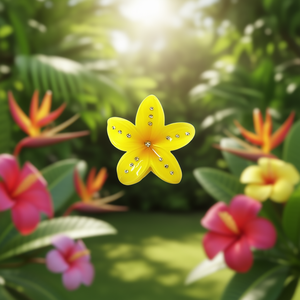 Fermaglio per capelli Angelina 8 cm con strass a forma di frangipani per donna, uso quotidiano alla moda. - Product Image 2