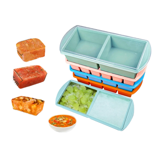 Bac à glaçons en silicone en gros avec couvercle et compartiment, facile à démouler, approuvé, sans BPA, sans danger pour les aliments, pour congélateur - Product Image 1