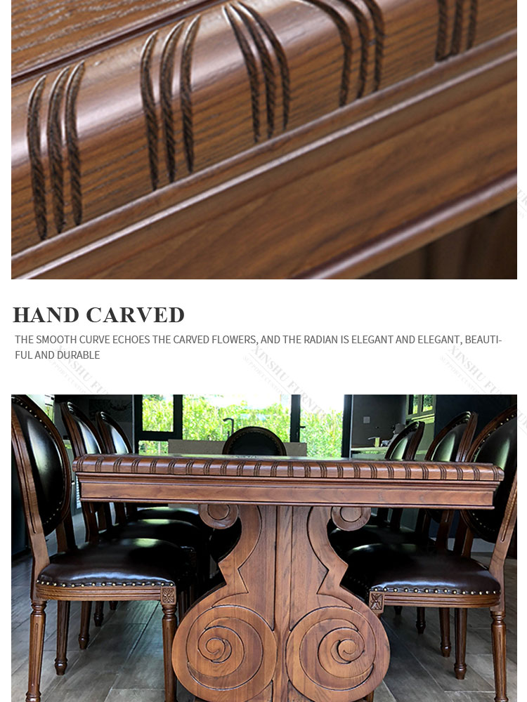 american style country coffee table wooden desktop solid wood oak long square dining table