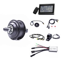 Kit de conversion de vélo électrique 36V 350W avant/arrière avec moteurs à moyeu sans balais et affichage KT