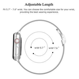สายโลหะสำหรับนาฬิกาแอปเปิ้ล38มม. 40มม. 41มม. 42มม. 44มม. 45มม. 49มม. สายตาข่ายสแตนเลสปรับได้สำหรับ iWatch Ultra - Product Image 2