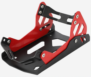Soporte de Fijación de Rueda Delantera para Remolque de Motocicleta de Acero Rojo con Limitador de Estacionamiento de Neumáticos y Marco - Product Image 1