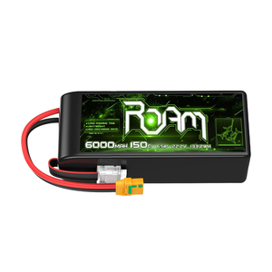 Batterie Lipo 22,2 V 6200 mAh 6S 90C avec boîtier souple et connecteur EC5 pour avions RC, quadricoptères, hélicoptères, voitures, camions et bateaux - Product Image 1