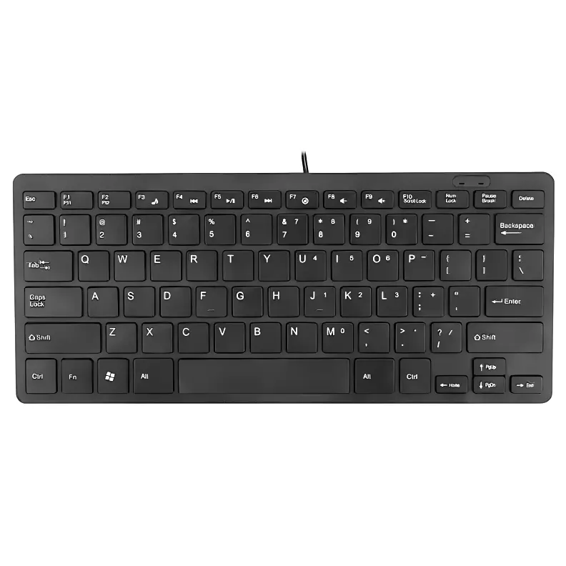 Stilvolle USB UK 78-Tasten QWERTY Mini kabelgebundene Tastatur multifunktional und kompatibel Slim tragbar für Laptop und Tablet Gaming-Stil