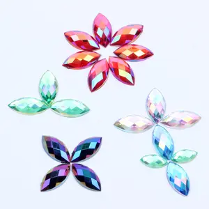 Mixed Crystal Clear AB Nail Art Rhinestones DIY Non Hot Fix Pressure Rhinestones For Nail Art And Body Decoration