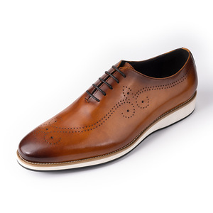 Nouvelle conception – Mocassins carrés pour hommes, en cuir véritable respirant, à lacets, patchwork, printemps, antidérapants, légers - Product Image 4