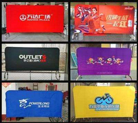 Bâche de protection en PVC maillé personnalisée pour barrière de contrôle des foules, idéale pour la publicité et la promotion d'événements (vente en gros)