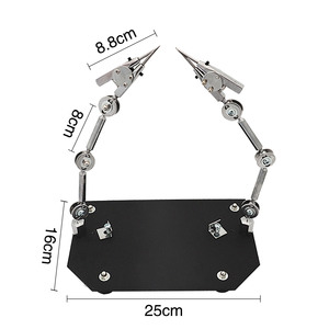 Support de soudage de précision Auble en acier inoxydable à trois doigts, pince à <span class=keywords><strong>fer</strong></span> à <span class=keywords><strong>souder</strong></span> double tête stable et réglable - Product Image 4