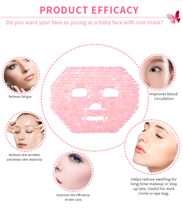 Masque oculaire en quartz <span class=keywords><strong>rose</strong></span> personnalisé Mushang, masque facial en jade rafraîchissant, masseur facial certifié CE, produit de beauté au design thérapeutique - Product Image 2