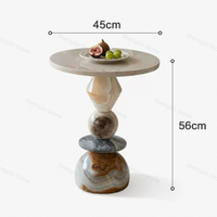 Table d'appoint au design scandinave personnalisé, meubles en pierre, marbre naturel, onyx vert, table basse d'hôtel