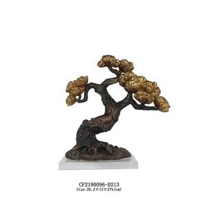 Pinecono de simulación de resina para decoración del hogar, pino de resina y árbol de ciprés, estatua, base acrílica - Product Image 4