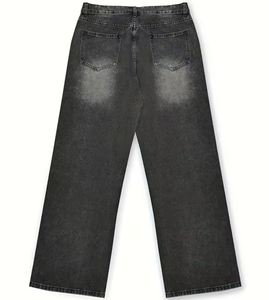 Jeans Vintage Personalizados con Lavado Ácido para Hombre, Estilo Urbano, Ajustados, Mezclados, Lisos, al por Mayor, Jeans Japoneses de Mezclilla para Hombre - Product Image 2