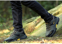 Chaussures d'alpinisme pour hommes en coton pour l'extérieur imperméable à l'eau trekking en cuir bas plus chaud grande taille chaussures de sentier de randonnée en plein air