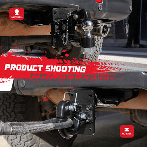 アンブル高品質ブラック15トンユニバーサル牽引フックピンチフックボールマウントレシーバーヒッチボールピンチフック - Product Image 3