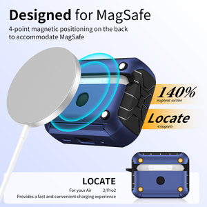 Funda Protectora para Auriculares <span class=keywords><strong>Airpods</strong></span> <span class=keywords><strong>Pro</strong></span> 2 3 4, Resistente y Gruesa, con Soporte para Teléfono, Llavero y Carga Magnética - Product Image 4