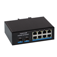 Switch Ethernet PoE+ Fast 5-Port 100Mbps Tanpa Manajemen untuk Industri, Pemasangan Din-Rail DC 48V~55V
