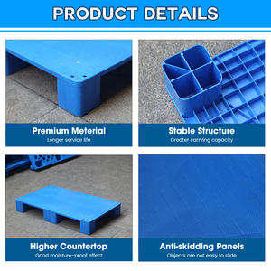 <span class=keywords><strong>Pallet</strong></span> in Plastica Piatto a Nove Gambe Impilabile Riutilizzabile per Magazzino e Stoccaggio - Product Image 4