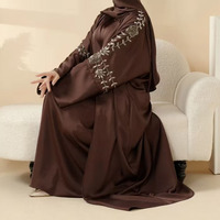 Ensemble traditionnel musulman pour femmes, hijab islamique personnalisé pour le Ramadan et l'Aïd, robe abaya brodée