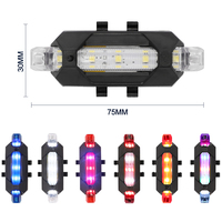 Mini luz estroboscópica Universal para motocicleta, luz LED Flash de advertencia, piezas de luz roja y azul, accesorios para coche, 2022