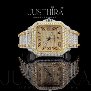 Top Selling Moissanite Diamond Quartz <b>Watch</b> <b>Women</b> Elegant Fashion Stainless Steel <b>Bracelet</b> <b>Watch</b> Gift Available At Best Price - Product Image 3