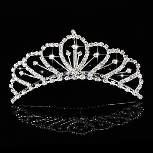 <span class=keywords><strong>Couronne</strong></span> de princesse pour filles anniversaire spectacle cadeau <span class=keywords><strong>couronne</strong></span> diadème diadème blanc plaqué cristal Floral <span class=keywords><strong>mariage</strong></span> mariée cheveux tête accessoires - Product Image 6