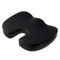 Coussin de siège ergonomique en mousse à mémoire de forme avec housse personnalisée en maille respirante, design en U pour le coccyx, confortable et de soutien, pour voiture et chaise de bureau