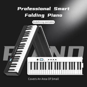 2023 meilleure vente DC 5V 2A batterie au lithium intégrée <span class=keywords><strong>piano</strong></span> pliant numérique pour tous les âges <span class=keywords><strong>piano</strong></span> de voyage avec 88 claviers - Product Image 4