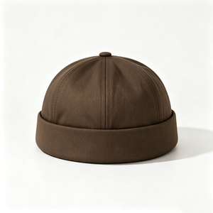Casquette Docker Unisexe sans Visière, Couleur Unie, Style Vintage, Réglable, en Toile à 6 Panneaux, pour Homme, Streetwear Décontracté - Product Image 5