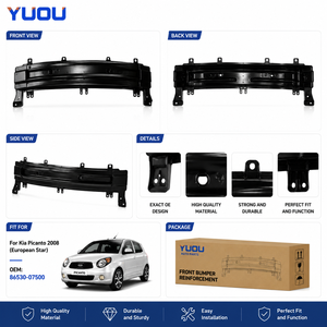 เหล็กเสริมกันชนหน้าสำหรับ Kia Picanto 2008 OEM 86530-07500 คานกันชน<span class=keywords><strong>หน้า</strong></span> Kia Morning คานรับแรงกระแทก - Product Image 2