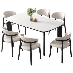 Nordic Luxury Modern Rectangle Marble Solid Wood <strong>Table</strong> <strong>and</strong> <strong>Chairs</strong> for Dining Room Set 4 6 Seater <strong>Space</strong> <strong>Saver</strong> Furniture Designs - Product Image 6