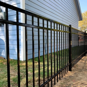 आउटडोर बाड़ों सजावटी सीमा गैल्वेनाइज्ड स्टील सीमा धातु लोहे रेलिंग यार्ड गार्डन बाड़ लगाना - Product Image 2