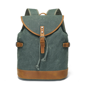 Sacs de voyage sportifs rétro tendance, sacs de randonnée, sacs d'école pour étudiants, sacs à dos en toile cirée Crazy Horse pour la randonnée - Product Image 6