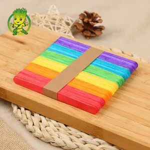 Disposable Wood Sticks Eco Friendly Natural Tongue Depressor Printed Popsicl Sticks Wooden Ice Cream Sticks