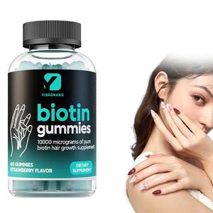 OEM Vitamina Gummies Biotina Gummies 10000 Microgramos de Biotina Pura Suplemento PARA EL Crecimiento del Cabello - Product Image 1