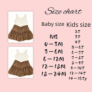 Robe Athleisure Bicolore Crème et Marron DH ODM pour Filles, Esthétique Terrestre, Justaucorps Débardeur, Robe Évasée en Maille Neutre pour Tout-Petits - Product Image 3