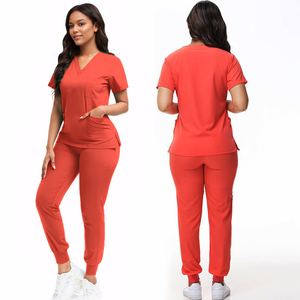 Divisa Medica alla Moda con Scollo a V per Donne e Uomini, Set di Camici e <span class=keywords><strong>Pantaloni</strong></span> per Infermieri, Comodi e Elasticizzati - Product Image 2