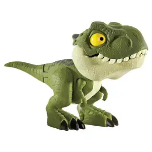 Brinquedo modelo de dinossauro de simulação de tiranossauro Rex com articulações móveis de mini dinossauros mordedores de dedo