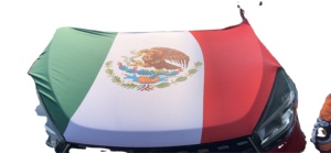 ธงติดฝากระโปรงรถยนต์แบบพิมพ์ลายซับลิเมชั่นคุณภาพพรีเมียม ลายอเมริกันและเม็กซิกัน แบบสั่งทำ - Product Image 6