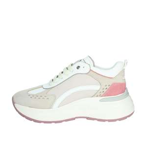 Sneakers Janet & Janet Donna J-062 en toile beige, chaussures tendance - Product Image 1