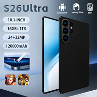 Tablet S26 Ultra >10.1 Pulgadas, MTK Octa Core, 2K, Android 14, 16GB, 108MP, 10000mAh, 4G/5G, Doble SIM, USB-C, para Niños y Adultos Mayores