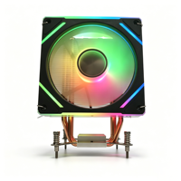 Refroidisseur de processeur 4HY-12B-9YLDG2 120 mm avec 4 caloducs, dissipateur thermique ARGB, ventilateur PWM silencieux, synchronisation RGB pour PC de jeu Intel LGA1700/1851 AM5 AM4