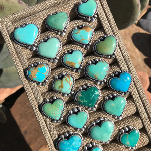 Anillos ajustables estilo bohemio Biggie Heart para mujer - Product Image 1