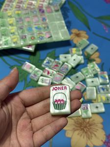 Popolari Tessere di Mahjong in Acrilico di Lusso a Strato Singolo - 160 Pezzi Garden Glow Match Pearl per Intrattenimento Familiare e per Bambini - Product Image 6