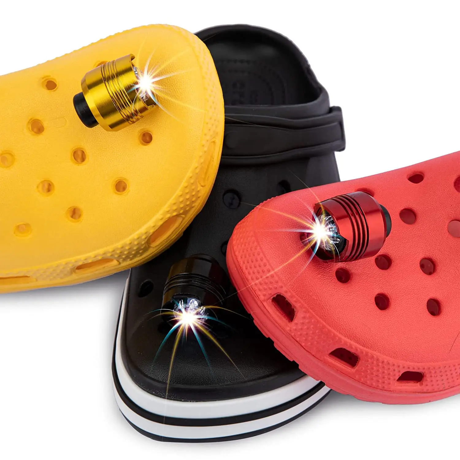 Waterproof Shoes Lights Charms for Dog Walking Handy Camping Children's Alligator Head Headlamp Led Flash Shoe Light for Croc