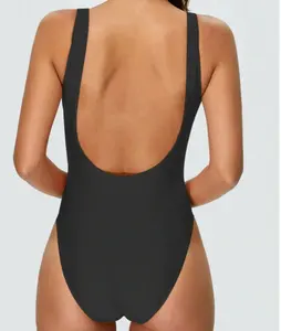 New one-piece swimsuit Europe and the United States bikini one-piece swimsuit swimsuit sexy solid color bikini